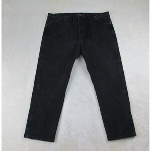 VINTAGE Wrangler Pants Mens 46 Black Denim Jeans Western 13MWZWK Pockets 46X30*‎